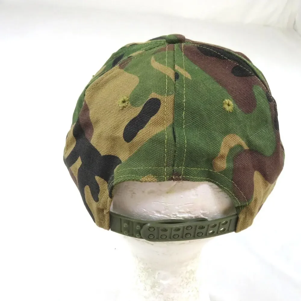 Mr. Tanner Mining Inc Hat Woodland Camo Rope Trucker Green San Sun SnapBack 90s